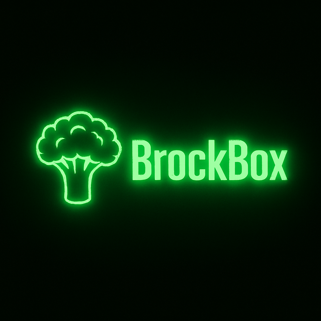 BrockBox neon logo